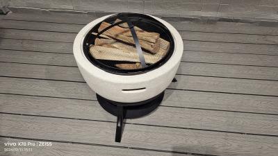 China Indoor And Outdoor Cooking Gas Square Fire Pit With Chrome Plated Cooking Grid for sale