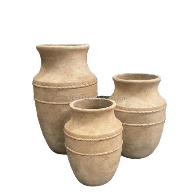 China Long-lasting GRC Planter Pots Keep 5-6 Years Outdoor Frost Resistant Character Textured Surface zu verkaufen