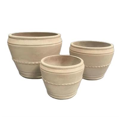 China Hand Carved Cement Finishing Quadrate GRC Planter Pots for Weather-resistant Plants zu verkaufen