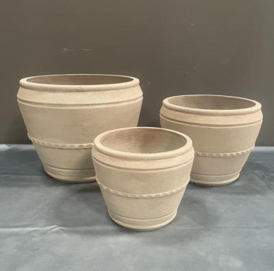 China Hand Carved Cement Finishing Quadrate GRC Planter Pots For Weather Resistant Plants for sale