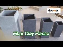 7-8 years indoor life time fiber clay planter for tall rectangle spaces