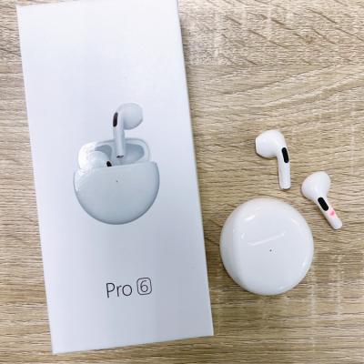 China Waterproof 6 Pro 6 TWS Pro 6 Touch Control Earphone BT 5.0 Pro Earbuds Radio Headphones Perfect Sound TWS Radio for sale