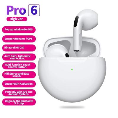 China New Arrivals Design Perfect Sound Special Earbuds Tws Pro 6 Wireless Earbuds In Ear Super Sound Bass Earbuds Pro 6 for sale