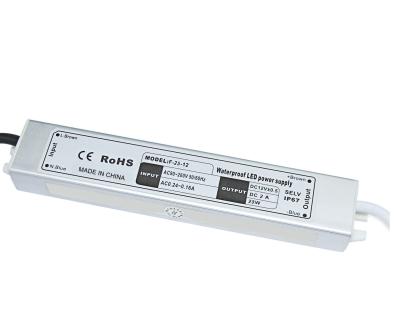 China High Efficiency Input AC 110-264V 25W Waterproof LED Driver For Led Strip Light for sale