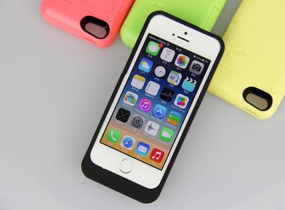 China Paquete de poder fino de batería de la caja de batería del iPhone del multicolor 2200mAh para el iPhone 5 en venta