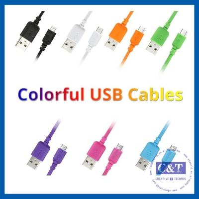 China Cable micro coloreado 2 in-1 de alta velocidad de la transferencia de datos USB de Smartphone en venta