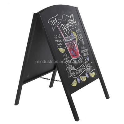 China Restaurant Menu Boards Restaurant Advertising Wooden Foldable Blackboard for sale