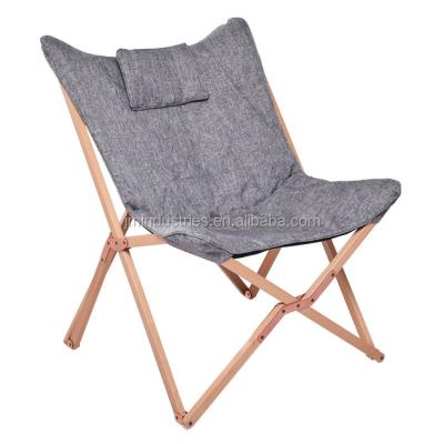 China Fishing Chair Beech Wood Folding Camping Chair Outdoor Portable Folding Butterfly Chair for sale