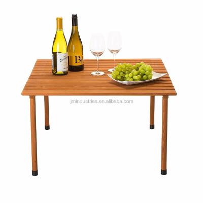 China Low Single Folding Wooden Rolled Picnic Table With Carry Bag for sale