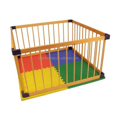 China Solid Wood AS/NZS Certified Smart Wooden Folded Baby Playpen for sale