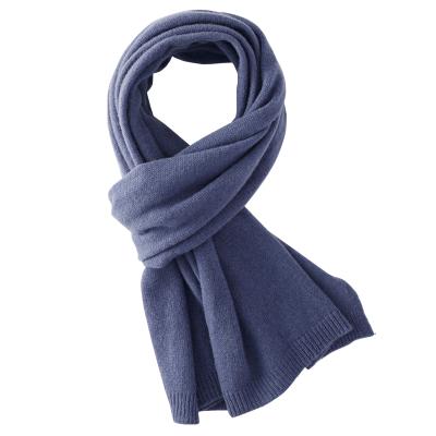 China IMF classic unisex thick and warm simple color knitted wool and cashmere blended scarf for sale