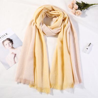 China Cashmere 2020 Newest European and American Solid Color Water Ripple Cashmere Pashmina Scarves for sale