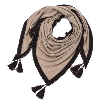 China 100% Cashmere IMF Fashion Winter Cashmere Soft Warm Women Knitted Triangle Scarf Shawl for sale