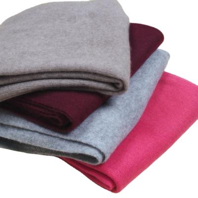 China Loose Density Rib Knit Miss Color Plain Knitted Scarf 100% Pure Cashmere Scarf for sale