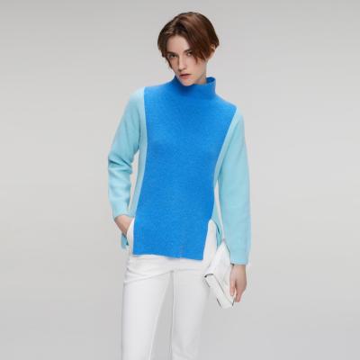 China New Design Anti-pilling Ribbed Cropped Cashmere Sweater Knitted Pullovers Sweater for sale