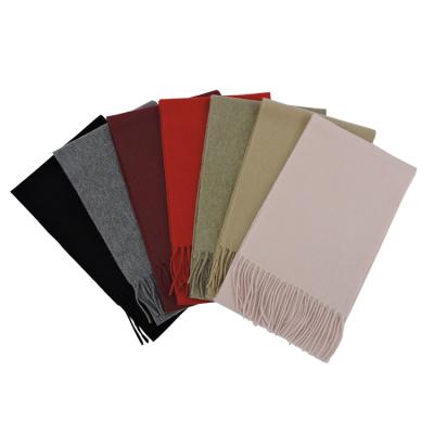 China Real Pure Knitted Cashmere Cashmere Solid Color Baby Warm Single Scarf For Winter for sale