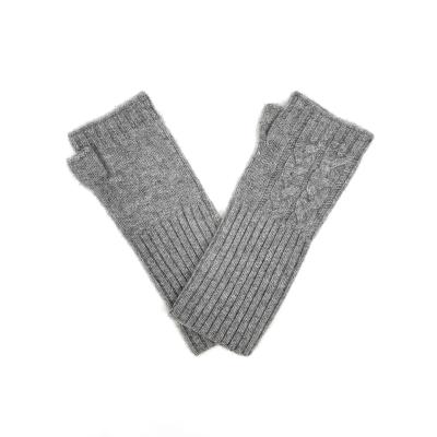 China Warm Plain Women Knit Fingerless Half Finger Winter Gloves for sale