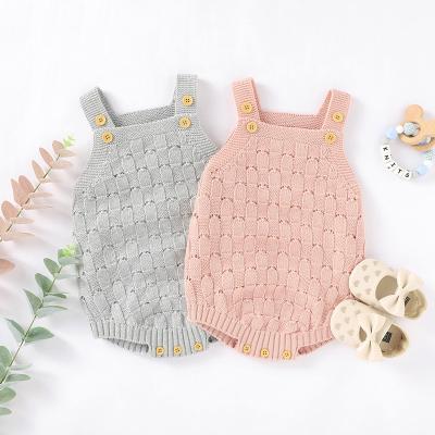 China Cotton Toddler Baby Clothes Cute Baby Cotton Overalls Sleeveless Newborn Baby Rompers for sale