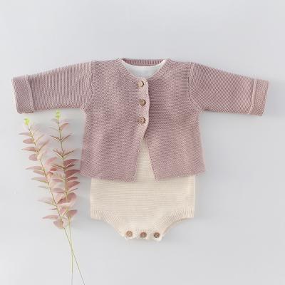 China Anti-pilling baby sweater coat knitted baby cardigan by organic cotton newborn unisex for sale