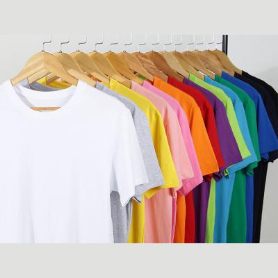 China QUICK DRY plus size LOGO O-neck OEM color t-shirt solid color custom T-shirt with printing men's cotton T-shirts for sale