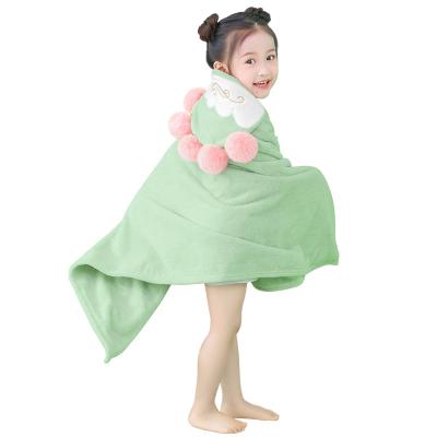 China Flower Bowtie Design Kid Hooded Baby Bath Towel QUICK DRY Absorbent Thick Warm Thick Warm Animal Bathrobe for Children for sale