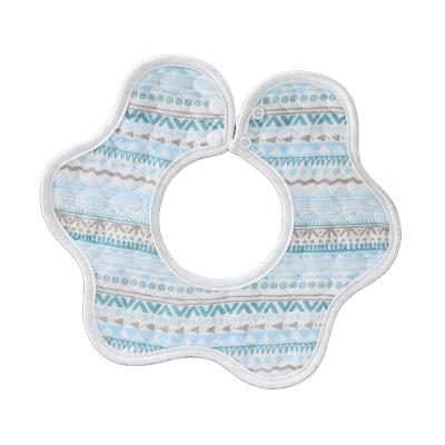 China 100% Petal Cartoon Petal Collar Saliva Antibacterial Cotton Towel Newborn Baby Bib for sale