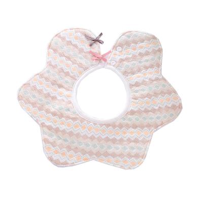 China IMF Antibacterial Newborn Baby Petal Collar Saliva Waterproof Towel for sale