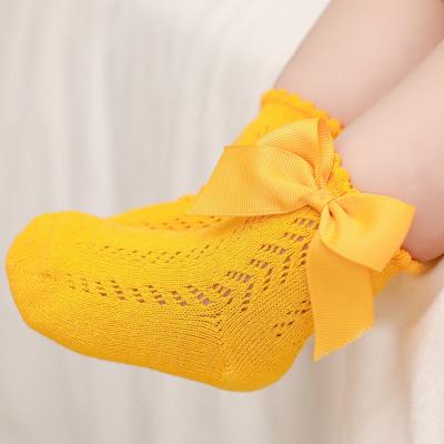 China Viable Infant Lace Sock Newborn Babies Socks Provide Eyelets Ankle Dress Sock for sale