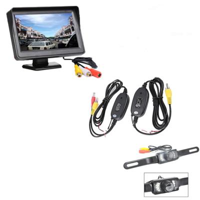 China Night Version Wireless Reverse Camera Wireless Car Camera Reverse System With 4.3 Inch Monitor Wireless Car For Truck for sale