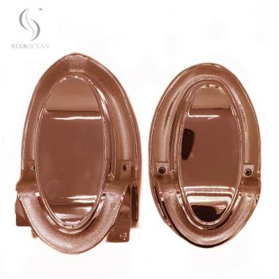 China Eletroplacado Bronze plástico Coffin Corner Coffin Hardware com tubo de aço 6 # B à venda