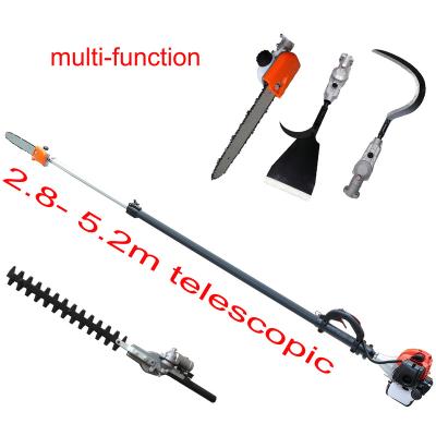 China Building Material Shops Original Manufacturer High Quality 2.7-5.2 Meters Long Branch Cutter Reach Telescopic Pole Saw Pruner for sale