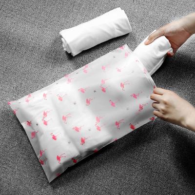 China Recyclable Eco-Friendly Luxury Red Pink Frosted PVC Bags Ziplock Plastic Bag Packaging For Clothing for sale