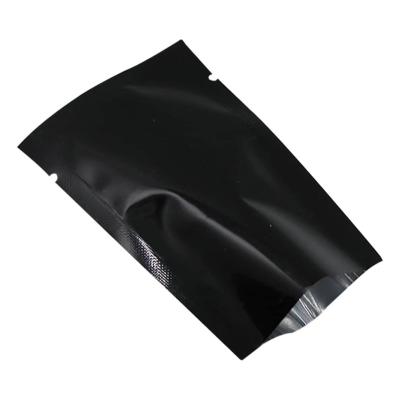 China Recyclable Packing Bag Moisture Proof Heat Sealing Aluminum Foil Matta Black Vacuum Sealing Pouch Open Top Pouch for sale