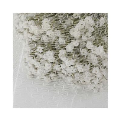 China Memory Factory Sale Tulle Woven Polyester Fabric Wholesale Brocade Jacquard Luxury Lightweight Woven Fabric For Women Dress Dress for sale