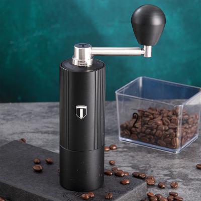 China Safe Black Hand Operated Custom Cheap Stainless Steel Burr Handle Adjustable Coffee Grinder On Demand For Healthy Coffee for sale