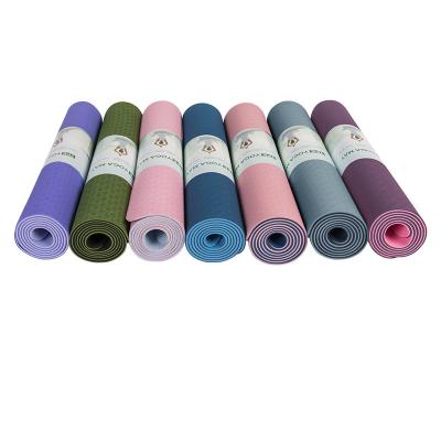 China Tan Color Yoga Mats Dorm Home Band Gym Yoga Mats Two Color Mats Customizable Available Yoga Materials for sale