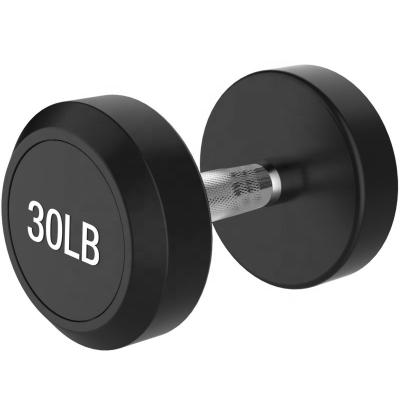 China Modern Home Exercise Gym Equipment Weightlifting Dumbbells Urethane Manufacturer Round Head Dumbbells for sale