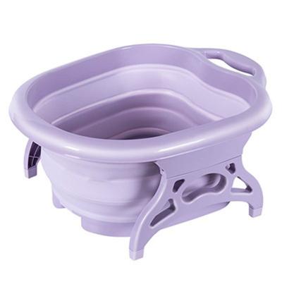 China Durable Plastic Collapsible Leak Proof Durable Foldable Foot Bath Basin Bucket Foot Spa Massager for sale