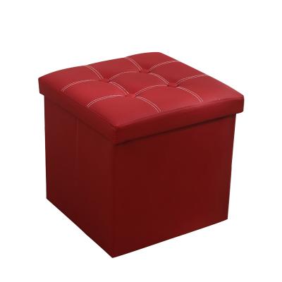 China Modern Hot-selling Foldable Storage Home Snack Clothing Storage Stool Ottoman Cushion Stool for sale