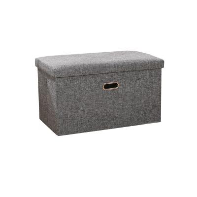 China Removable Customizable Home Ottoman Stool Foldable Square Cover Storage Lounge Clothes Storage Stool for sale