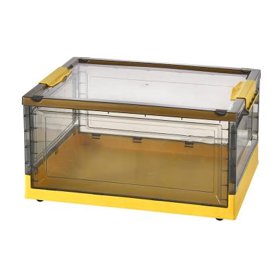 China Viable Foldable Plastic Transparent Book Storage Box Book Box Salon Storage Box for sale