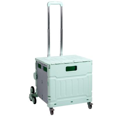 China 2021 Folding Shopping Trolley Plastic Folding Shopping Trolley With Wheeled Trolley Bag for sale