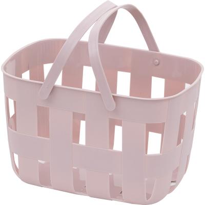 China Simple Design Viable Plastic Storage Basket Portable Grid Storage Basket for sale