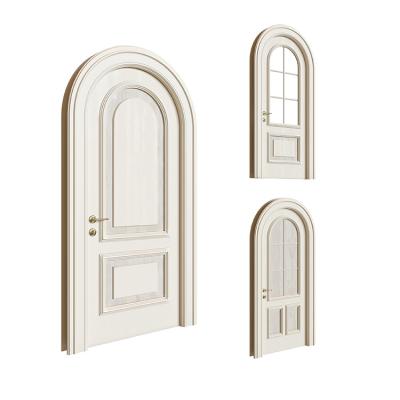 China Waterproof Manufacturer Provides Arched Doors For Kindergarten Simple And School Solid Wood Indoor Rooms With Painted Doors for sale