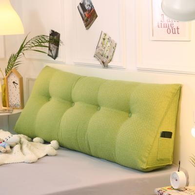 China Factory outlet anti-pilling backrest washable body support triangle head bed triangle cushion large double for sale