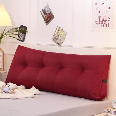 China Queen Wedge Pillow Bedside Anti-pilling Long Triangle Sofa Cushion Backrest Lounge Cushion for sale