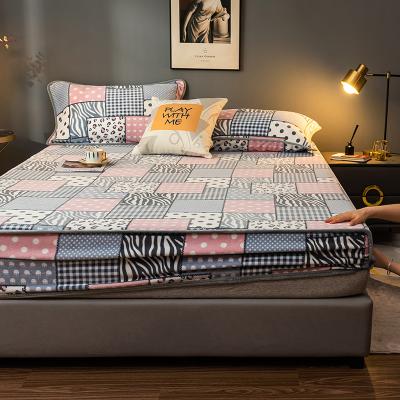 China Nondisposable Double Size Sheets Cartoon Printed Fitted Sheet Bedding Set for sale