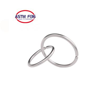 China Wholesale Hiphop Nose Piercing Jewelry G23 ASTM F136 Titanium Circle Nose Rings Fashion Titanium Jewelry Piercing Piercing Jewelry for sale