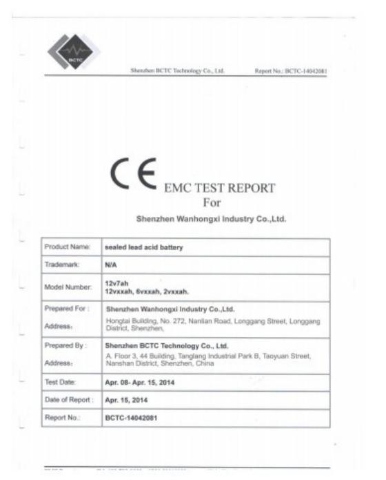 CE - Shenzhen Wanhongxi Industry Co., Ltd.