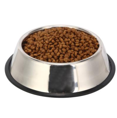 China Monochromatic High-Grade Non-Slip Stainless Steel Pet Food Bowl Stainless Steel Dog Food Bowl for sale